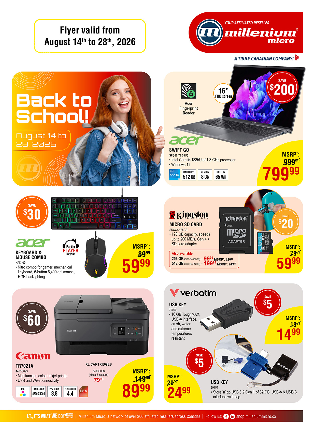 Back-to-school flyer — English and Maritimes